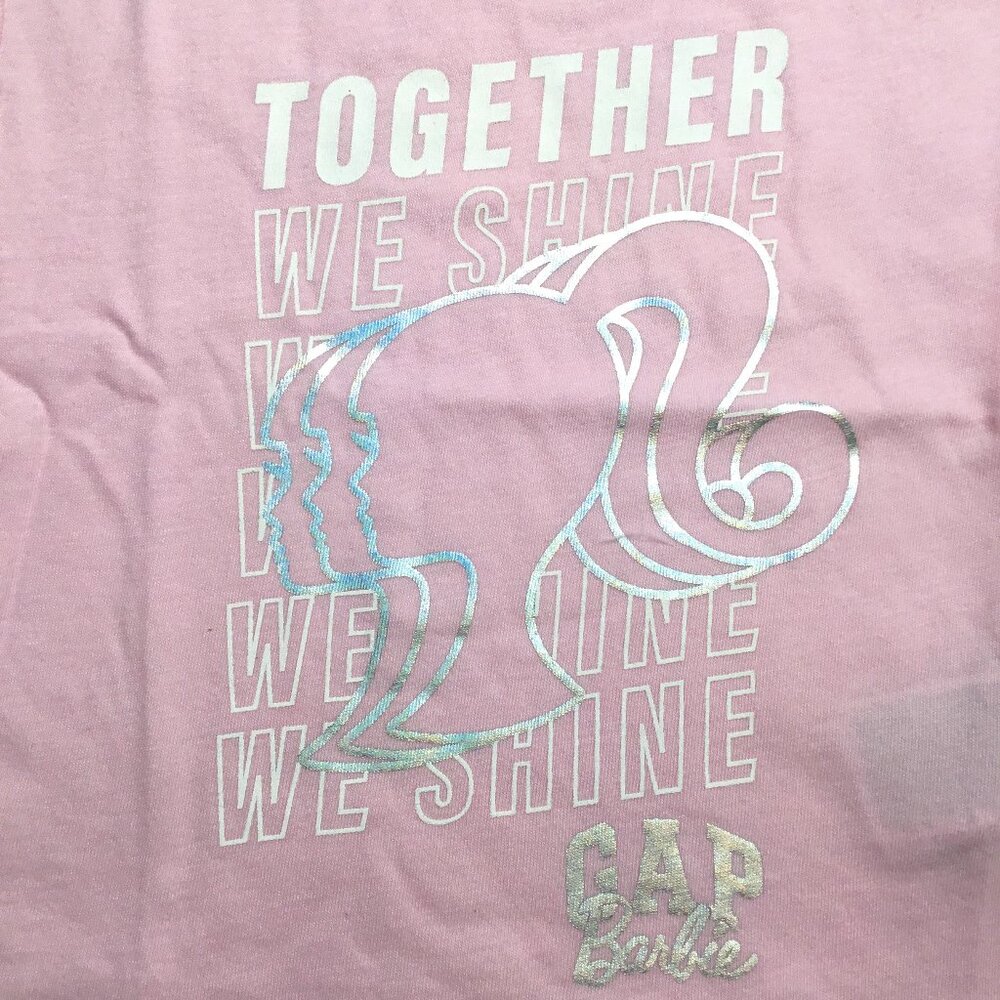 GAP Baby x Barbie "Together We Shine" Light Pink Girl's T-Shirt 12-18 Months